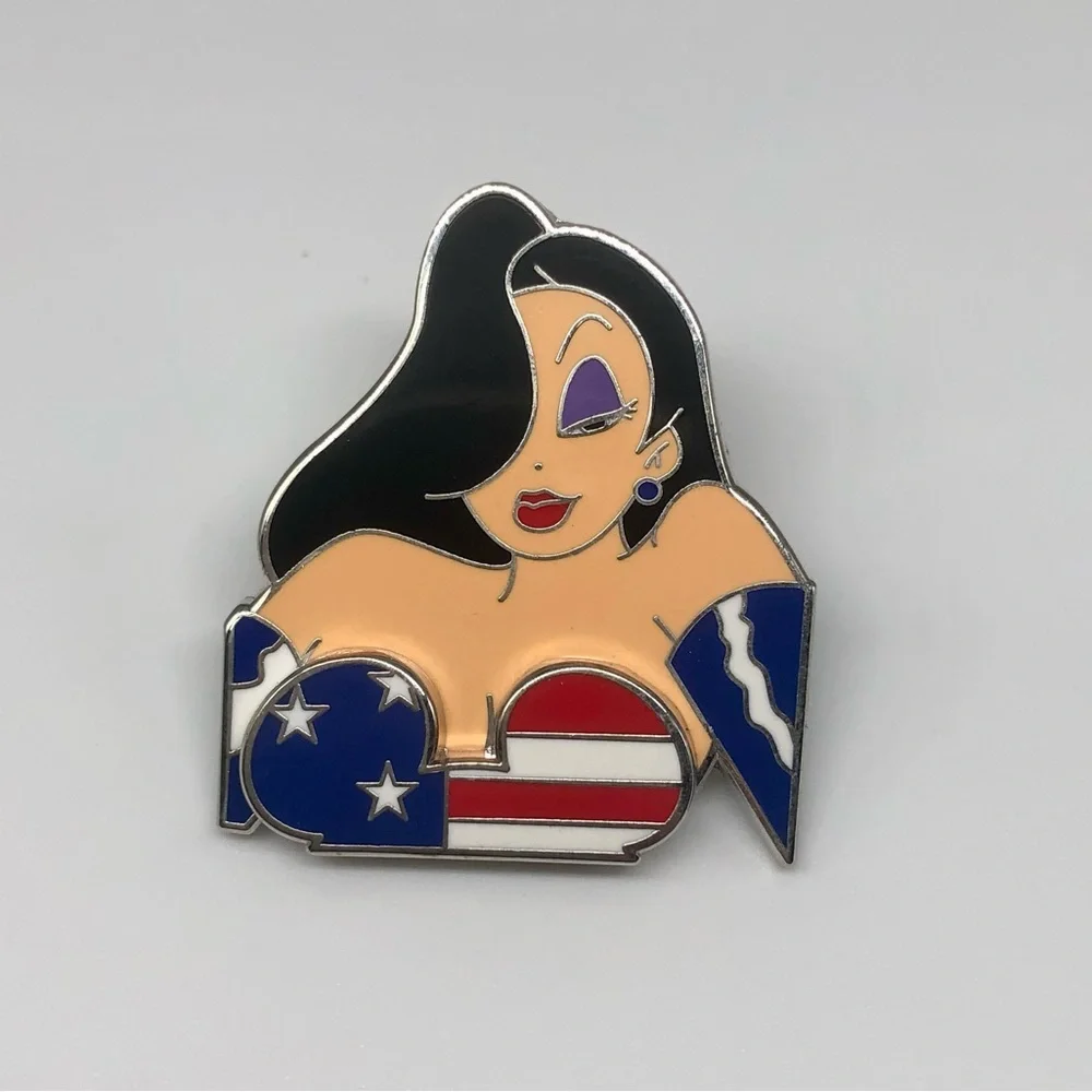 NEW Jessica Rabbit Disney Fantasy Pin Mickey Mouse Ears American Flag Enamel Pin